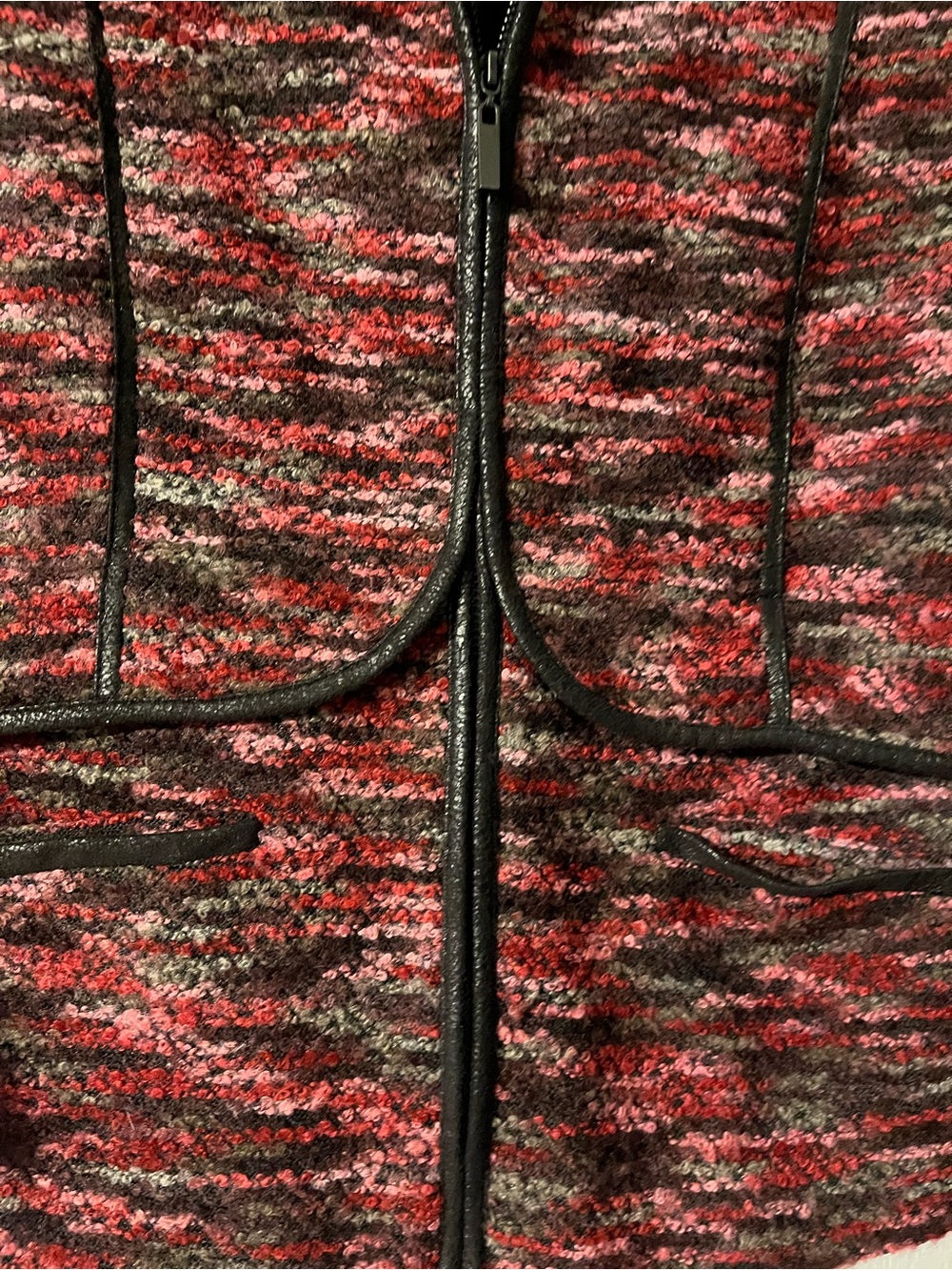 Ruby Rd. Pink Multi Tweed Zip-Front Blazer - Picture 2 of 7